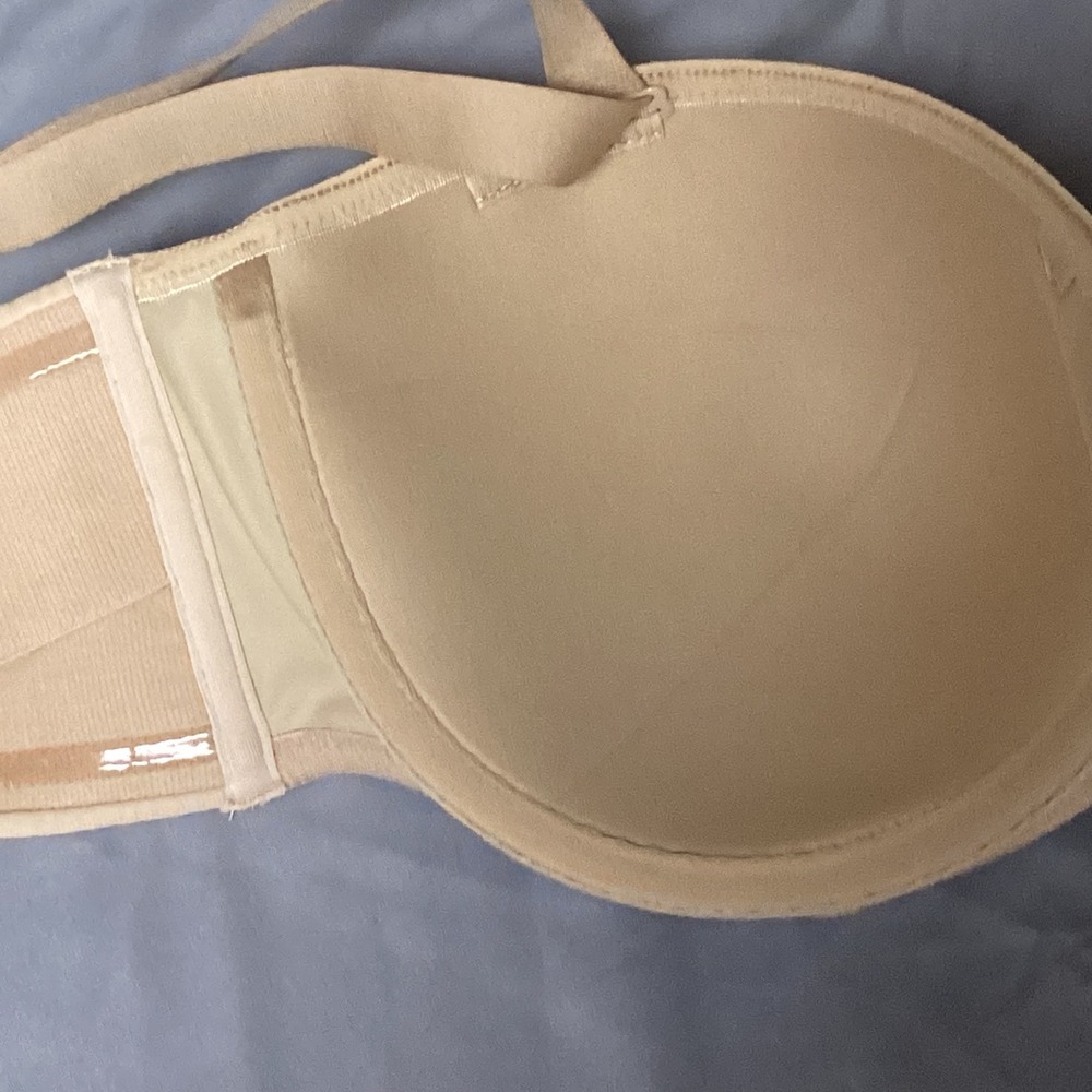 Soma Stunning Support Strapless Bra Floral Beige Comfortable 42D Straps Detach - Picture 6 of 12